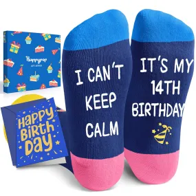 14th Birthday Gifts Ideas - Socks for 14 Year Old Teenage Girls Boys, 14th Birthday Gifts Presents for Teens Age 14