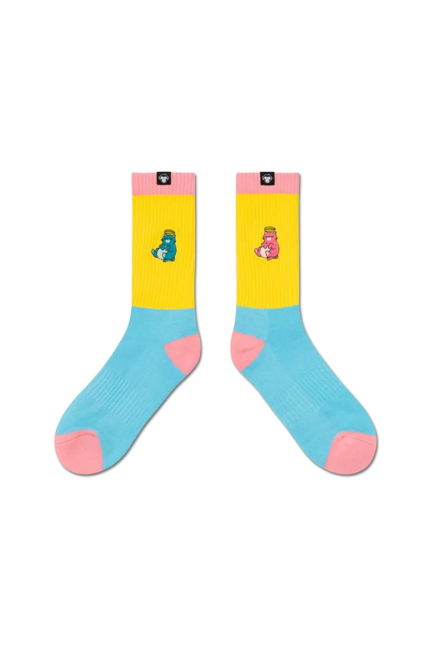 2 Pairs // Lazy   Cats socks