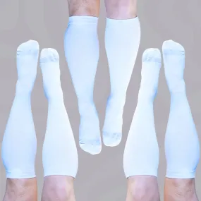 3 Pack White Classic Compression Socks