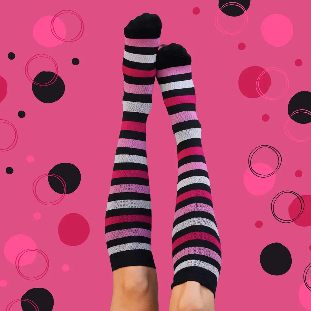 4 Pack Stripes Classic Compression Socks