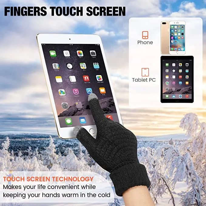 4-Pair: Women's Winter Touch Screen Gloves Warm Fleece