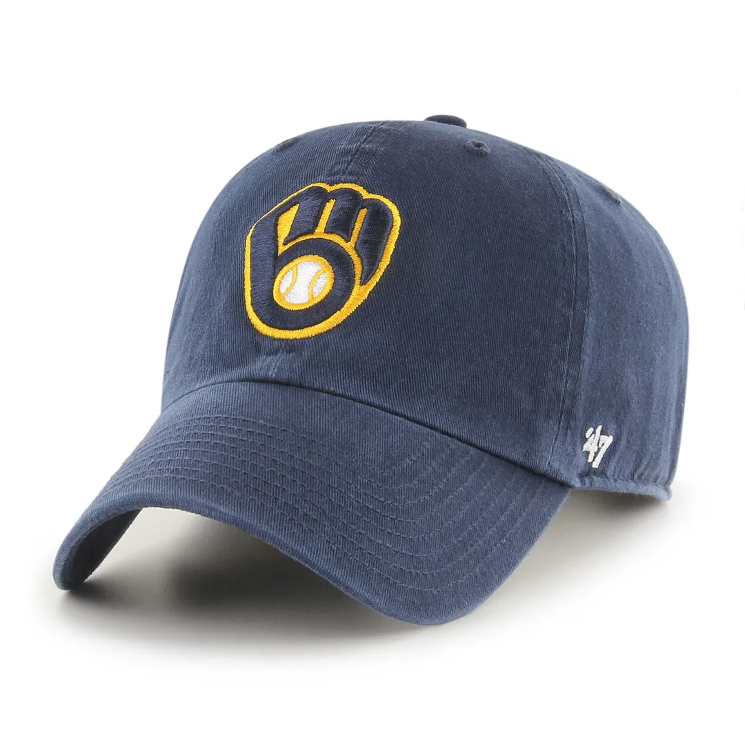 47 Brand Men's MLB Milwaukee Brewers Clean-Up Cap