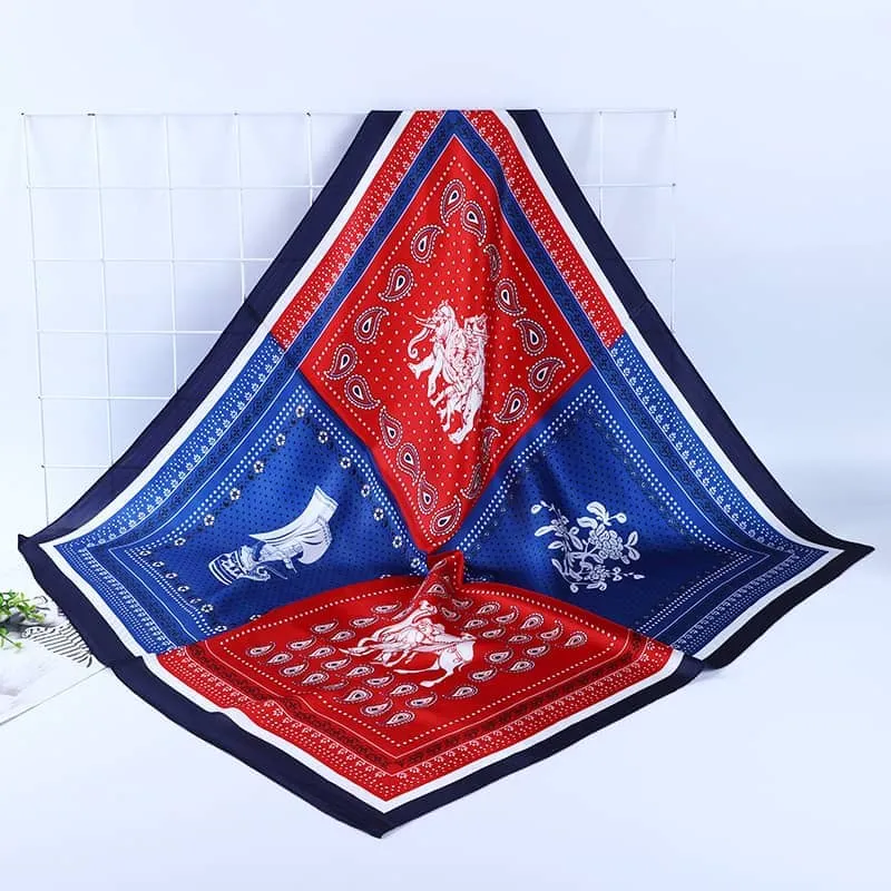 Auspicious pattern silk square scarf mulberry silk - 65cm