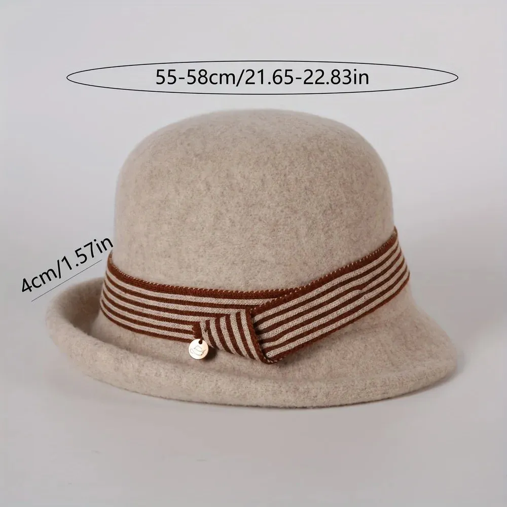 Autumn Winter Korean Version Felt Round Top Fashionable Small Hat