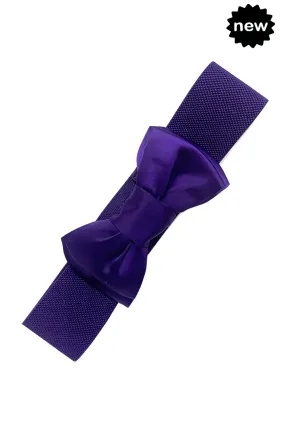 Bella Bow Belt in Cadbury Purple by Banned