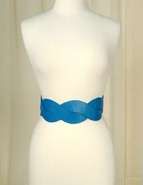 Blue Swirl Cinch Belt