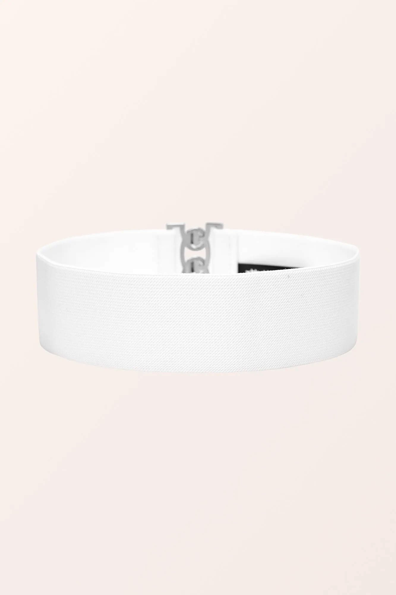 Classic Triple Eye-Hook Dress Belt - White