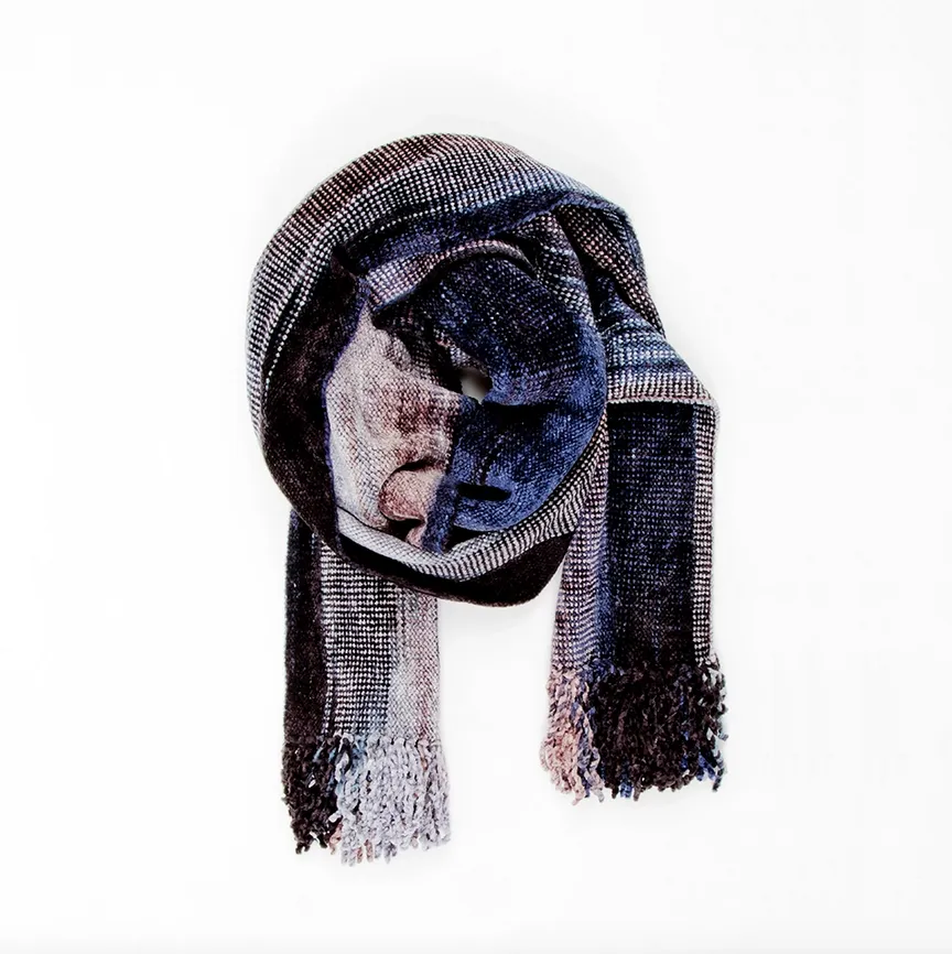 Dark Denim Bamboo Chenille Scarf