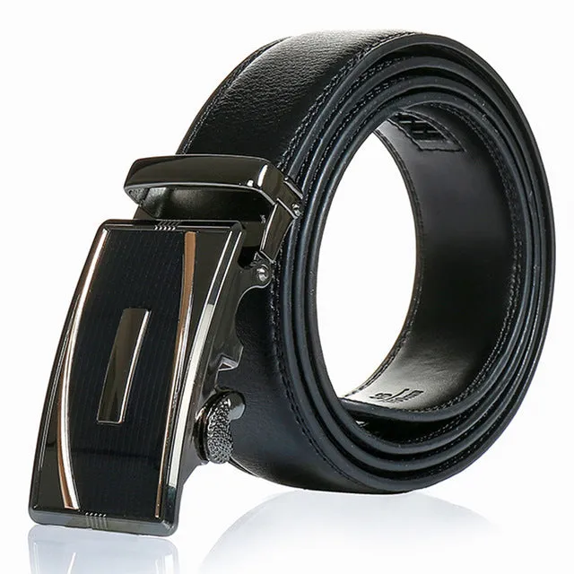 Famous Brand Belts For Men Cowskin Genuine Luxury Leather Men's Belts Strap Male Metal Automatic Buckle leather belt men 130CM