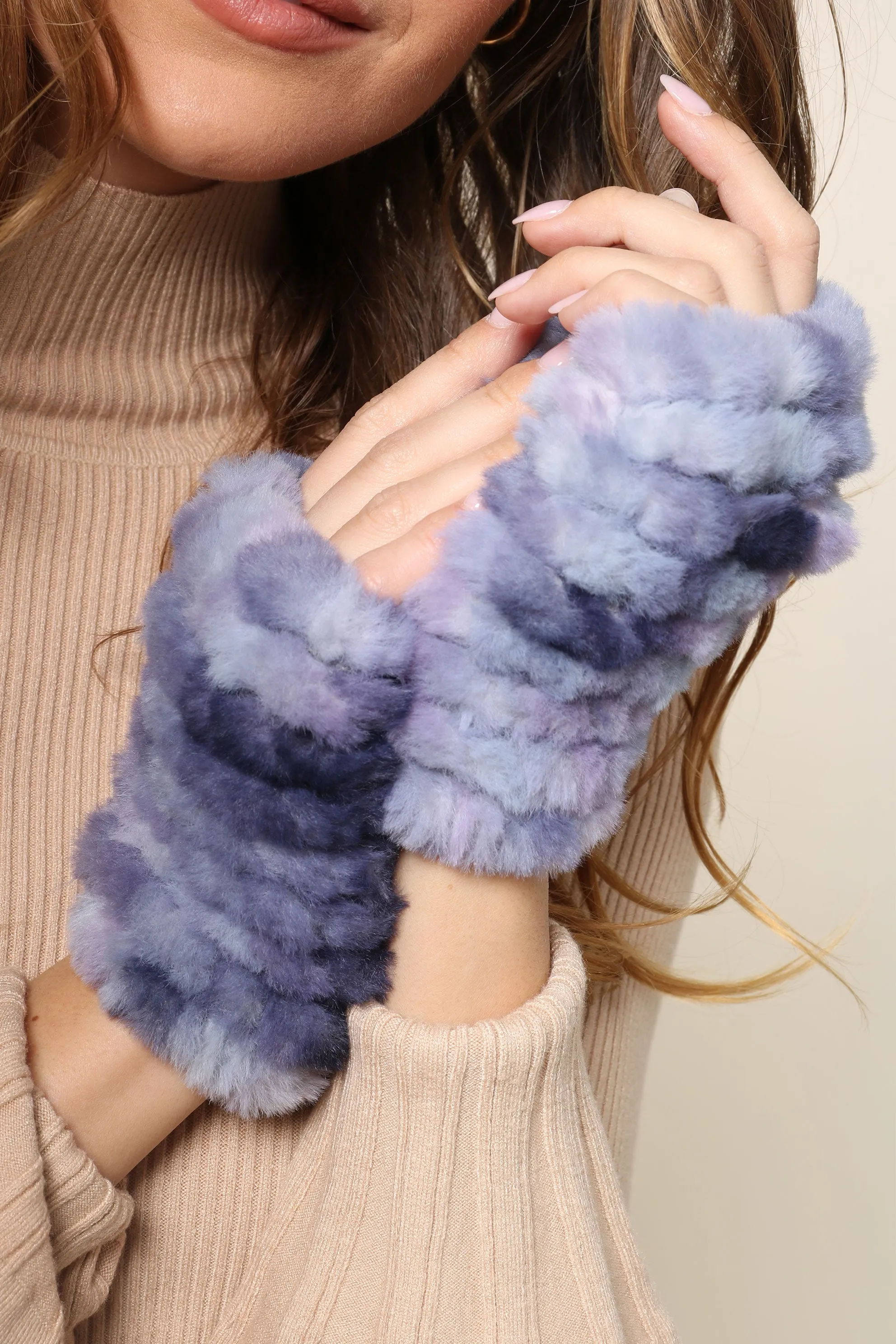 Faux Fur Fingerless Glove