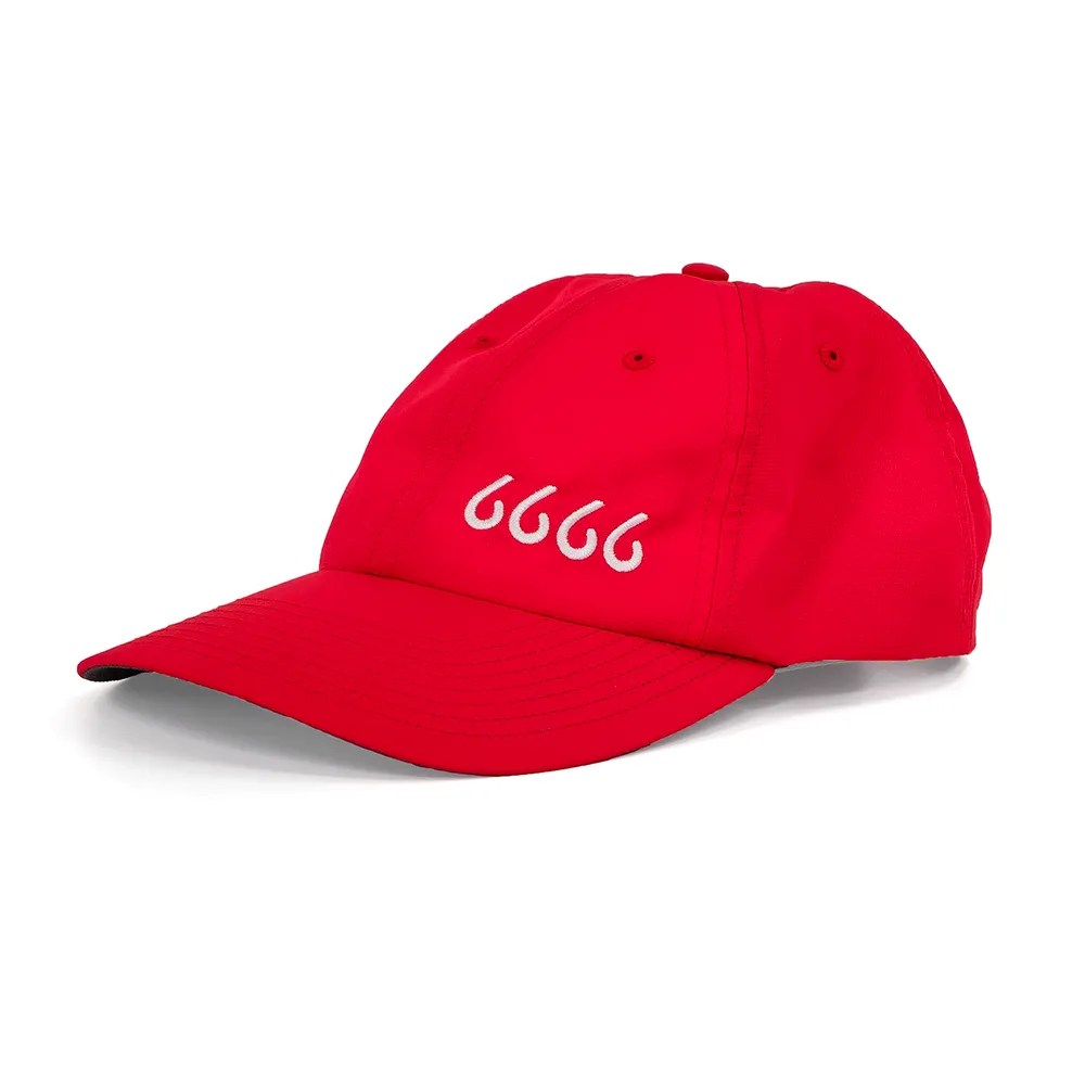 Four Sixes Red Golf Cap