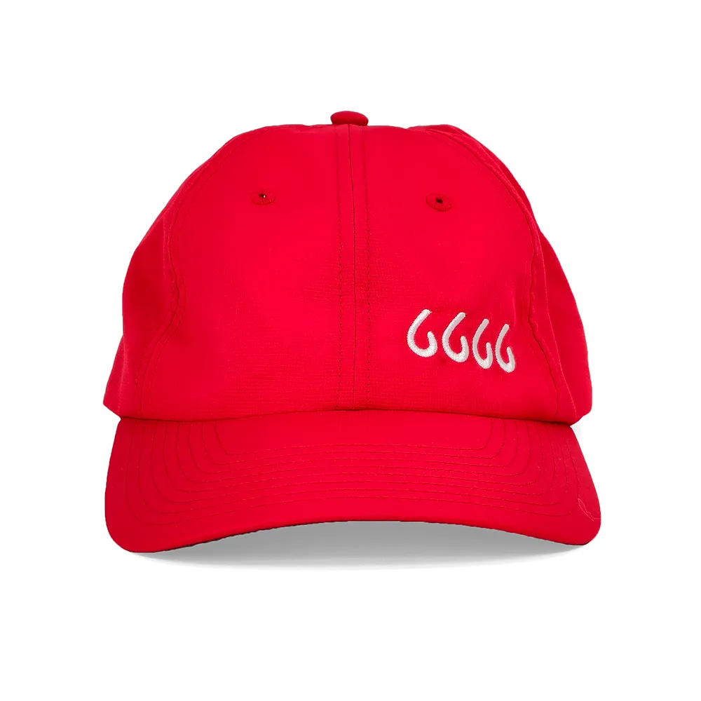 Four Sixes Red Golf Cap