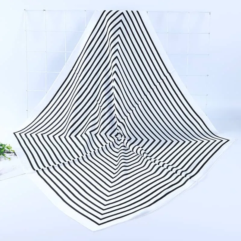 Geometric Silk Scarf - 65cm