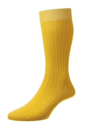 Gold Danvers Mercerised Cotton Socks