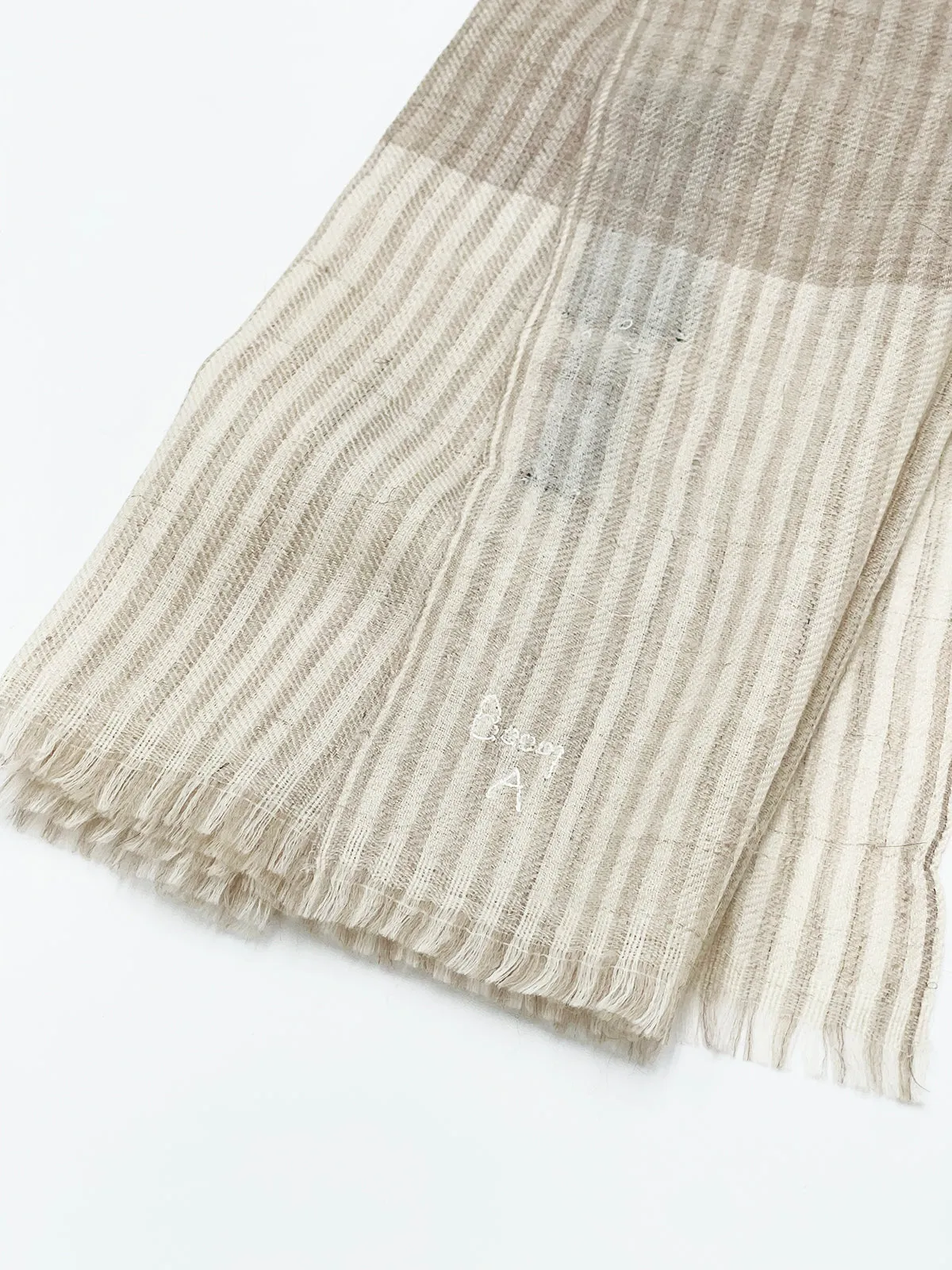 Handwoven 100% Pure Pashmina - TWO-TONED STRIPES