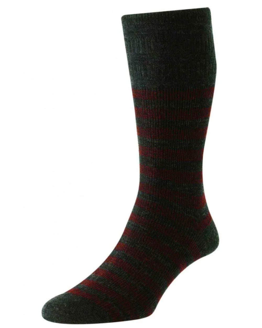 HJ Hall Mens Classic Stripe Wool Softop Socks