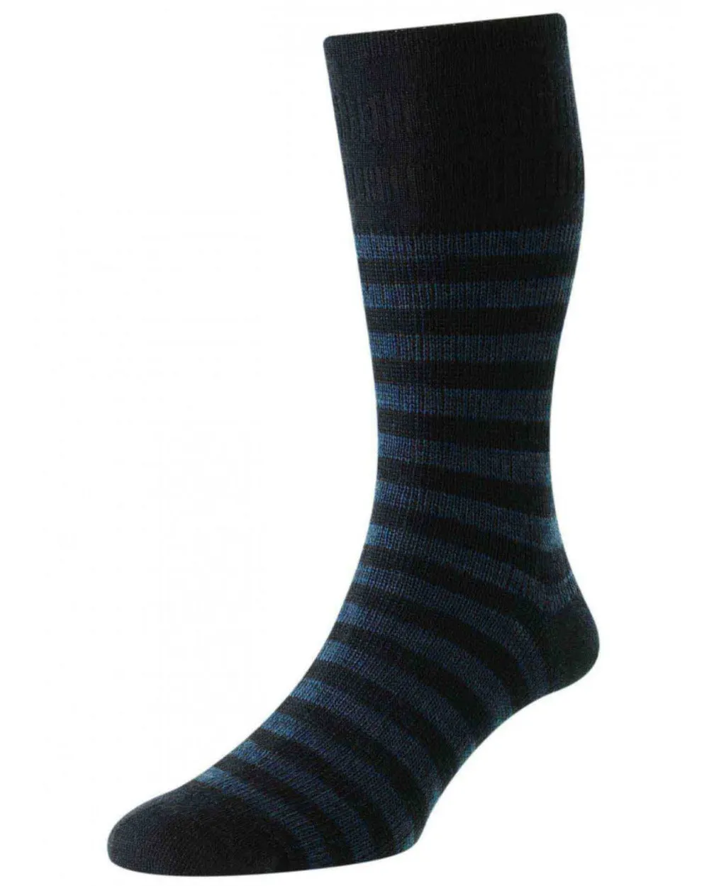 HJ Hall Mens Classic Stripe Wool Softop Socks