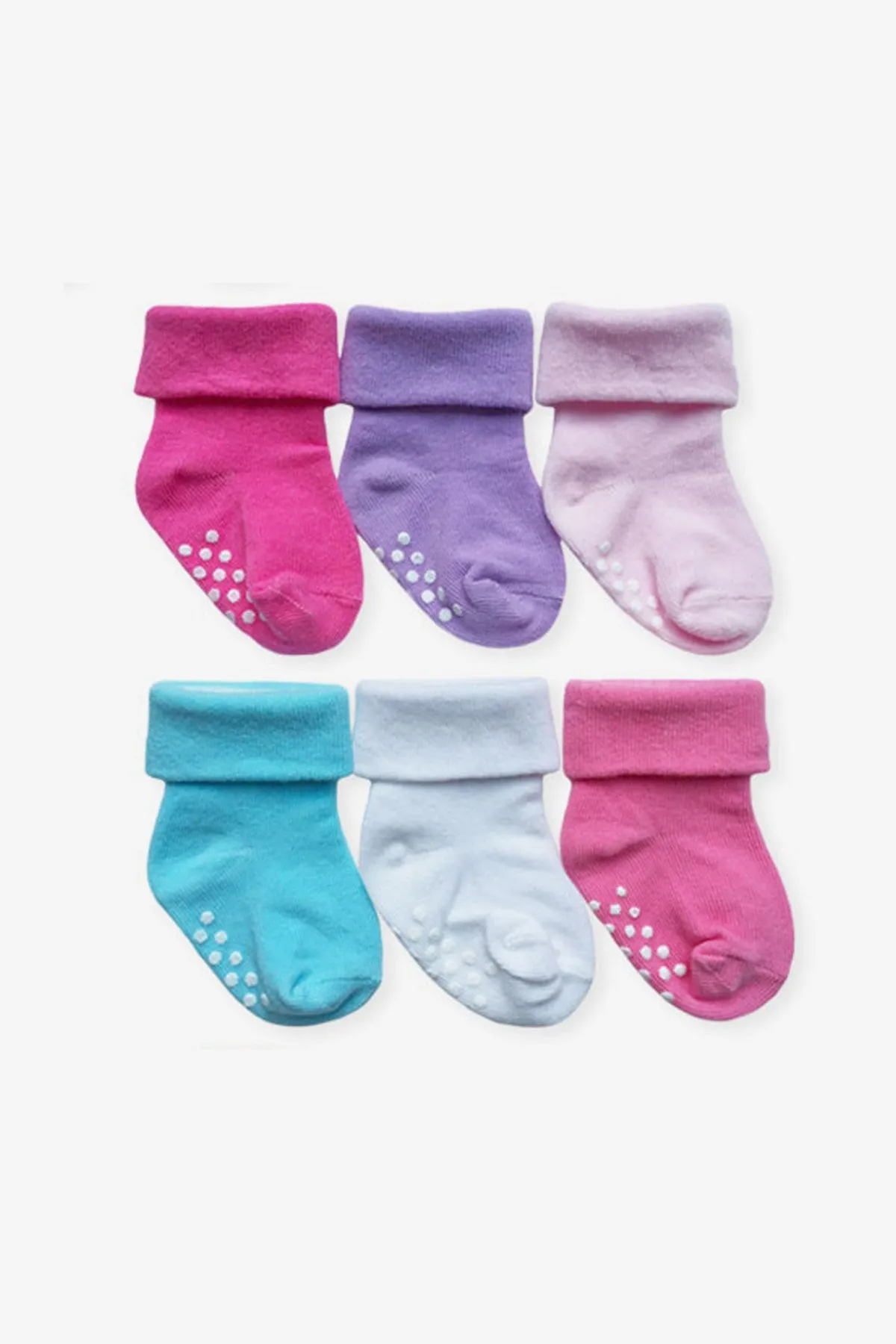 Jefferies Socks No-Slip Baby Girls Socks - Pink Hues