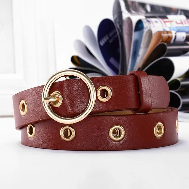 Joanna Round Buckle Retro Belt