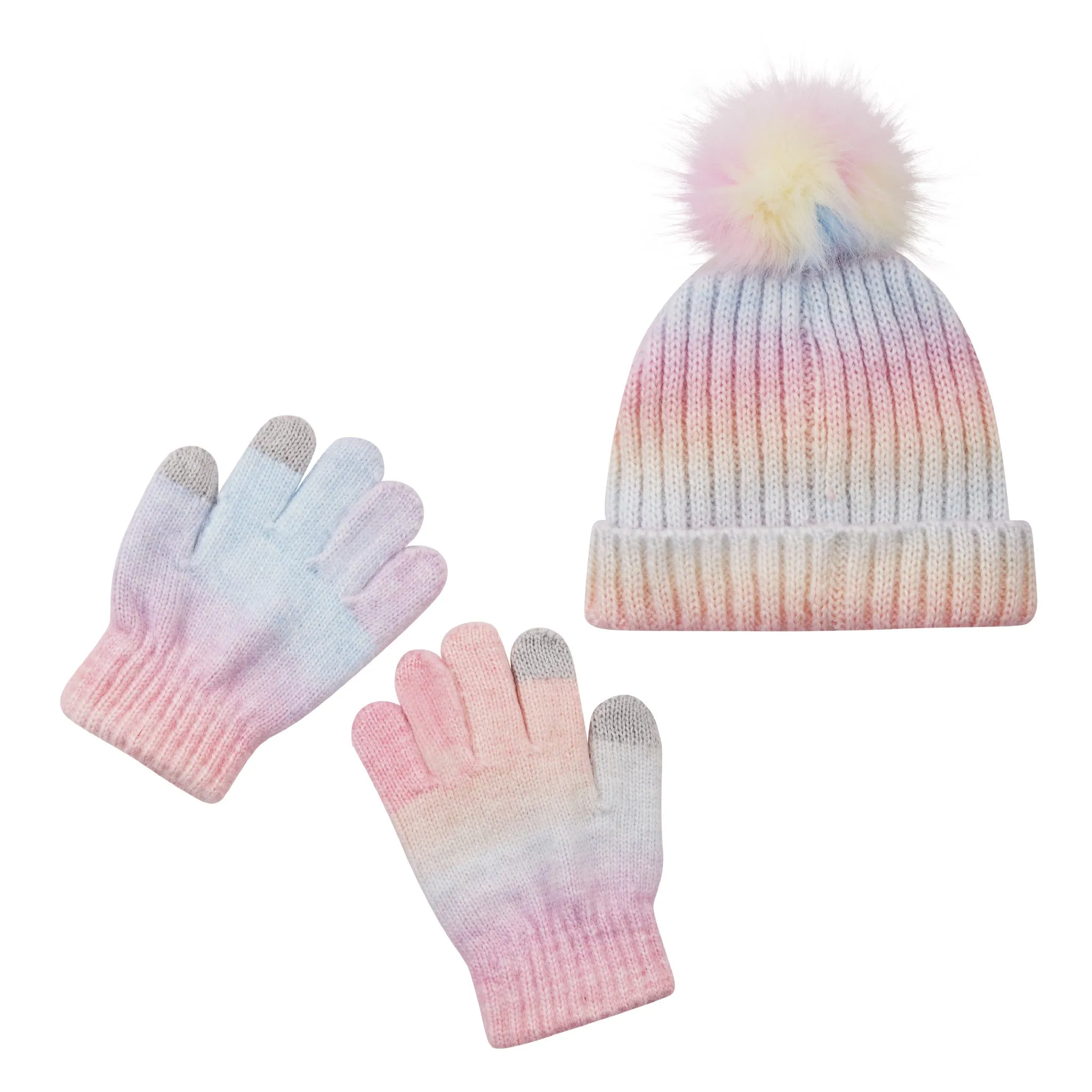 Kids (2-10) Winter Hat & Glove Set | Pink Confetti