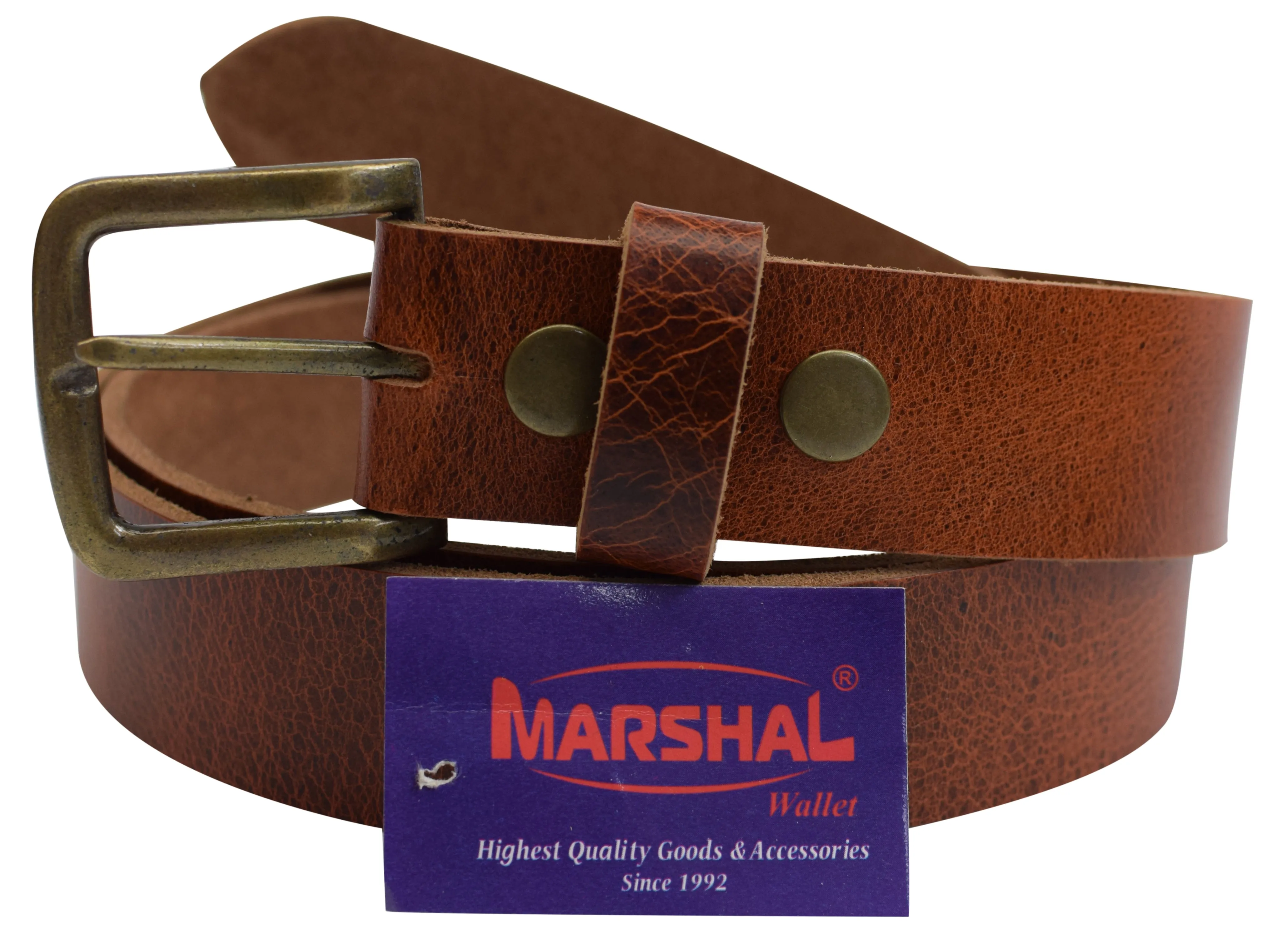 Marshal Wallet Wide 1.5" Removable Snap Buckle Belt High Quality MSL 1062