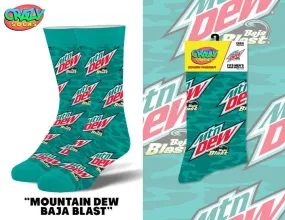 Mountain Dew Baja Blast Novelty Crew Socks