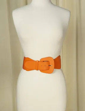 Orange Pinup Cinch Belt