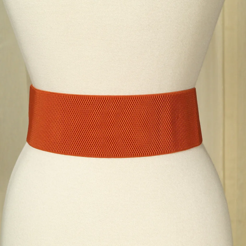 Orange Pinup Cinch Belt