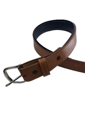 Padded Leather Belts - Natural Tan/Navy