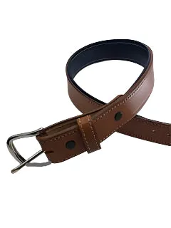 Padded Leather Belts - Natural Tan/Navy