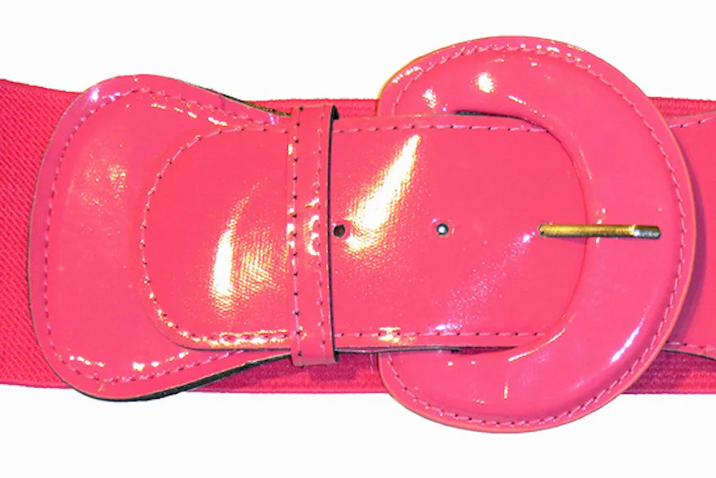 Pink Elastic Cinch Belt