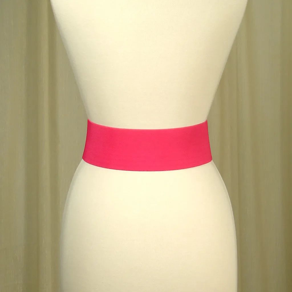 Pink Elastic Cinch Belt