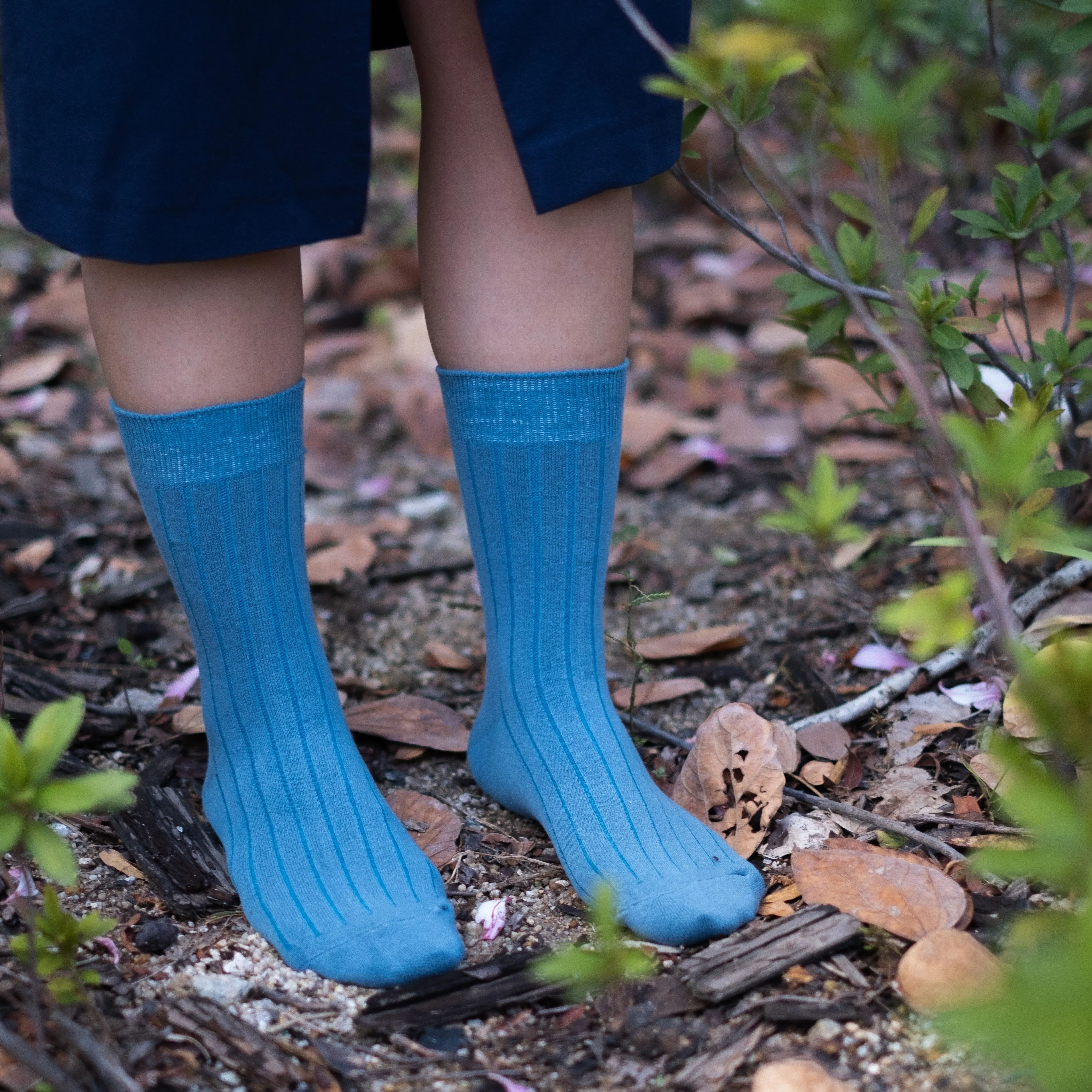 Playful Socks - Denim Blue