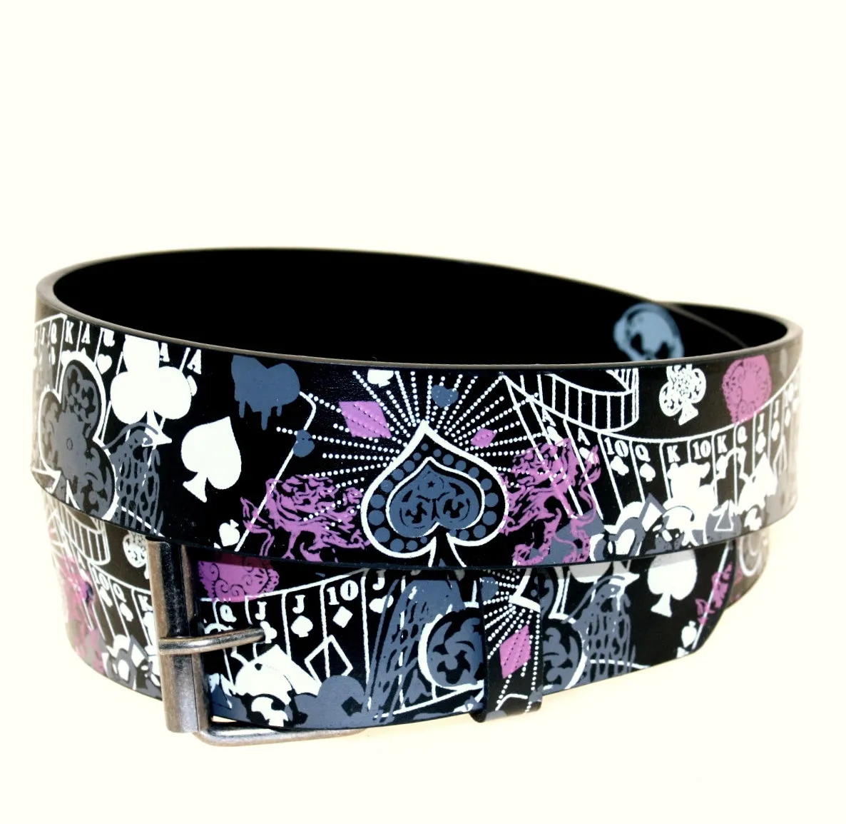 Printed Gothic Playing Cards Belt