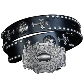 Retro Metal Rivets Punk Leather Belt