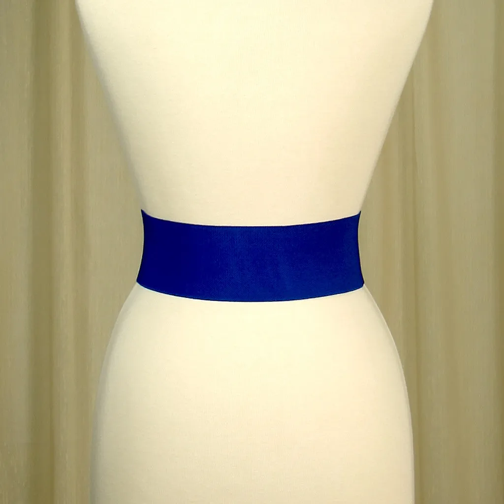 Royal Blue Elastic Cinch Belt