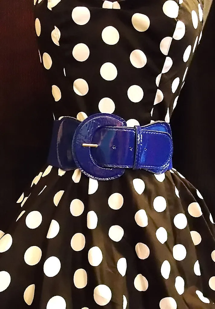 Royal Blue Elastic Cinch Belt