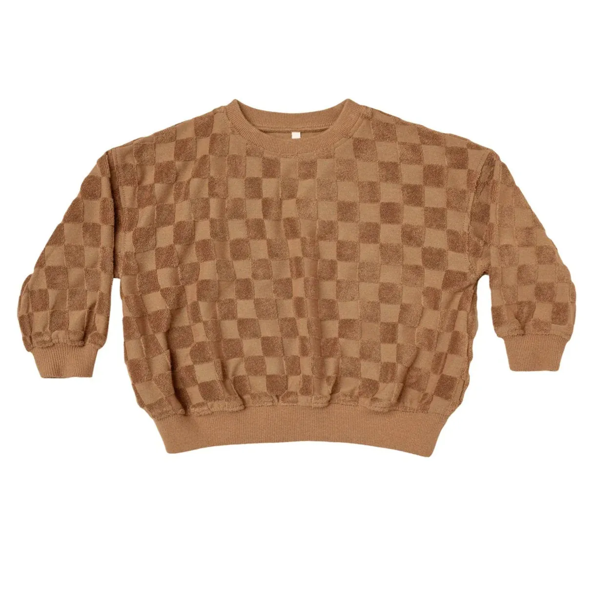 Rylee   Cru Kids Unisex RELAXED SWEATSHIRT - CAMEL CHECK