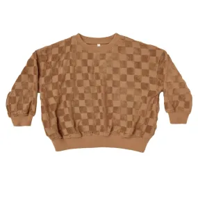 Rylee   Cru Kids Unisex RELAXED SWEATSHIRT - CAMEL CHECK