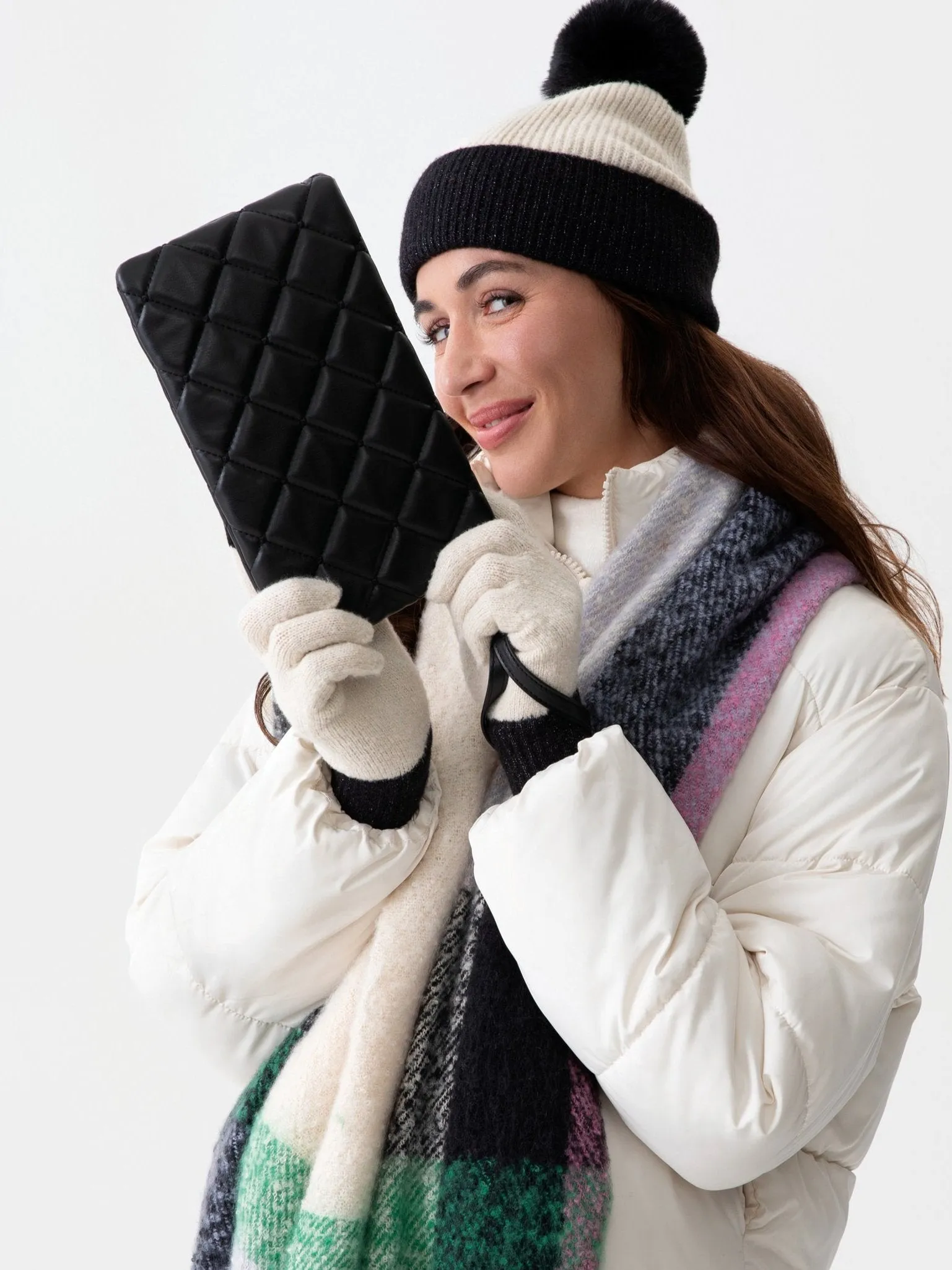 Shiraleah Tinsley Touchscreen Gloves, Ivory