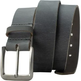 Smoky Mountain Titanium Distressed Leather Belt by Nickel Smart®