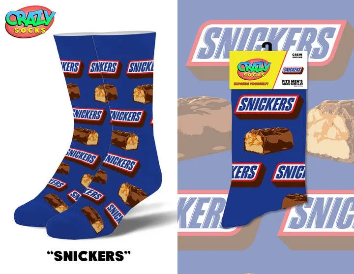 Snickers Novelty Crew Socks