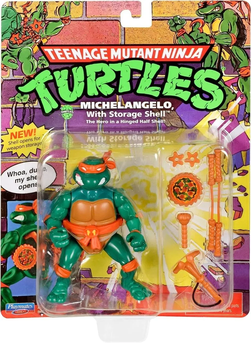 TMNT Classic Collection Michaelangelo With Storage Shell Action Figure