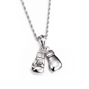 Trendy Men's Titanium Steel Pendant with Boxing Gloves Design - European and American Style Jewelry