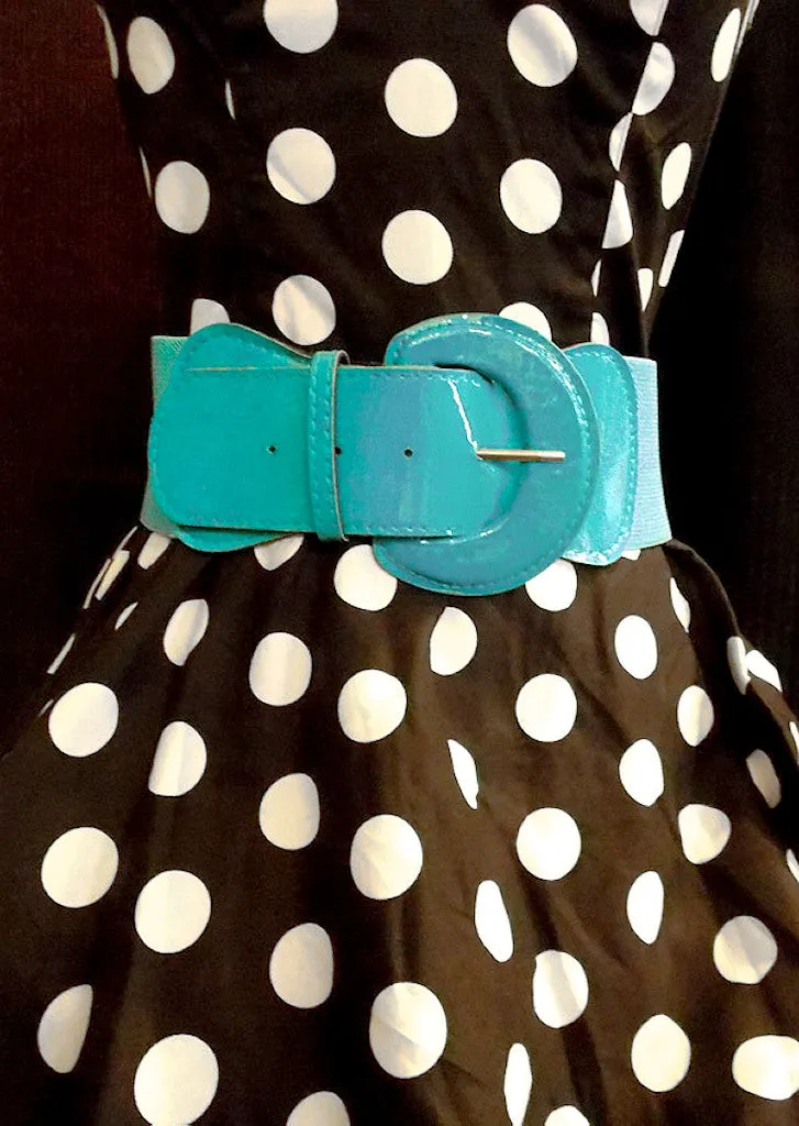 Turquoise Elastic Cinch Belt