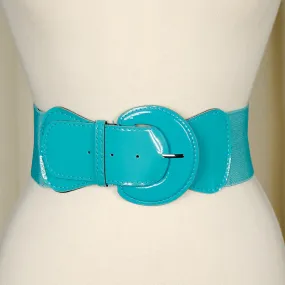 Turquoise Elastic Cinch Belt