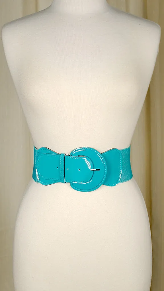 Turquoise Elastic Cinch Belt