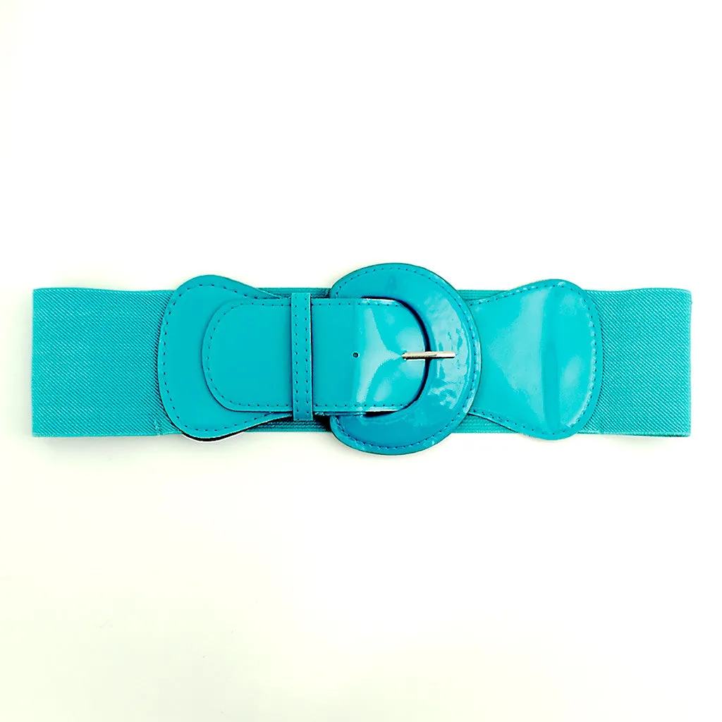 Turquoise Elastic Cinch Belt