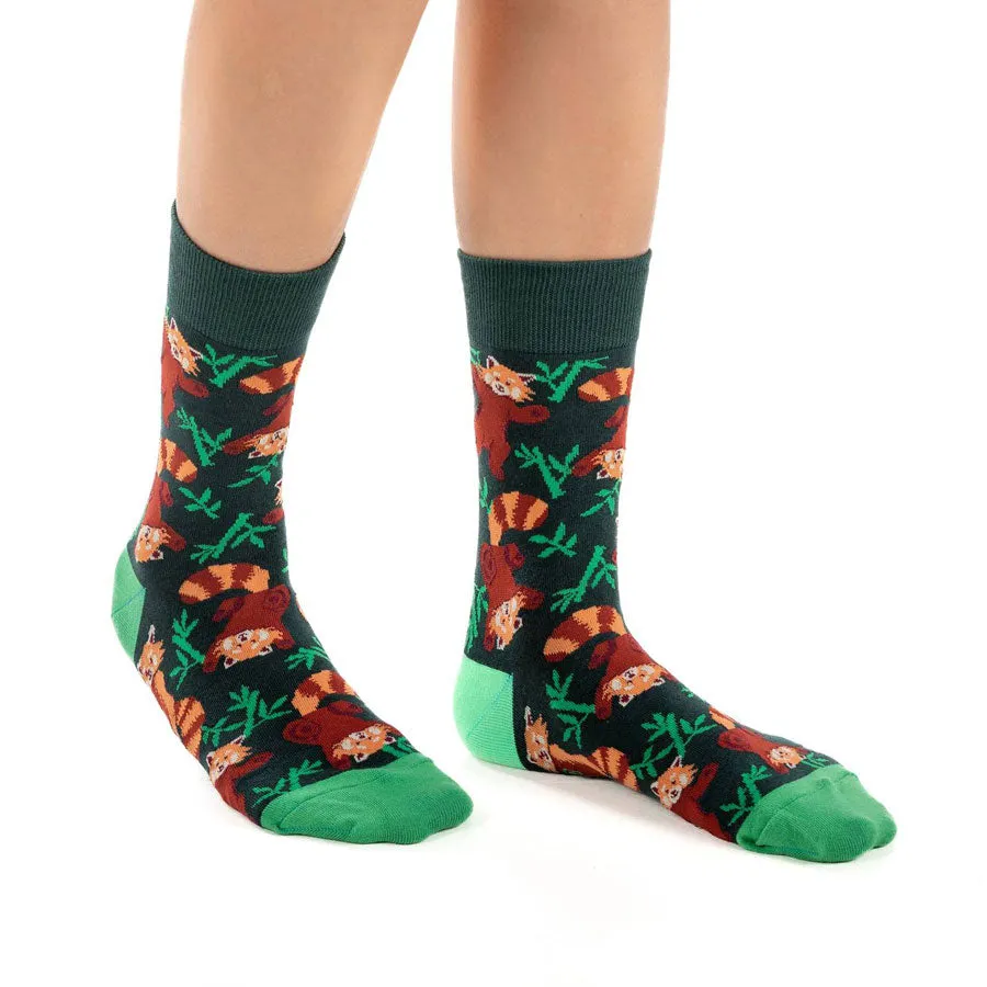 Unisex Playful Red Panda Socks