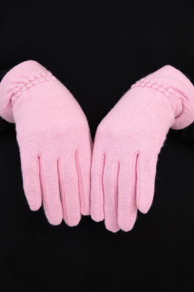 Wool Gloves, Pink